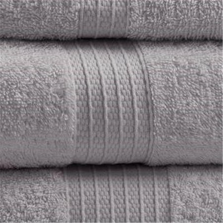MADISON PARK Cotton Bath Towel Set, Grey - 6 Piece MP73-5137